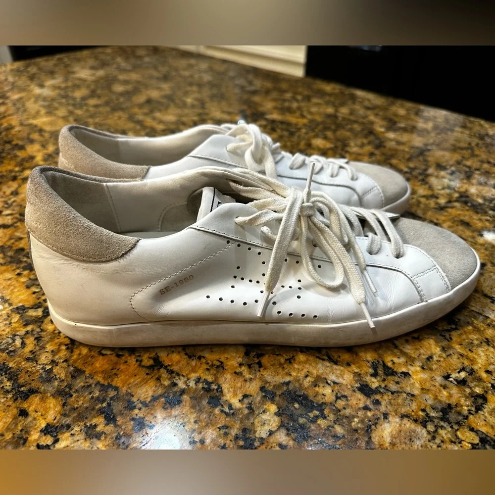 Sam Edelman White and Gray Women's Sneakers - Picture 6 of 7